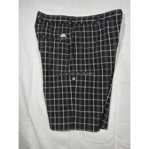 Adidas Golf Shorts Men's 32 Black White Plaid